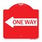 Signmission Designer Series Sign One Way W/ Left Arrow, Red & White Aluminum Sign, 18" x 18", RW-1818-24385 A-DES-RW-1818-24385 - alternate 1
